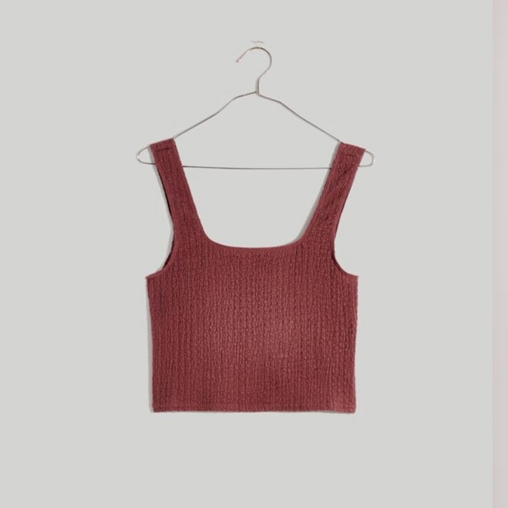 Madewell Popcorn Tank Top in Fig Color